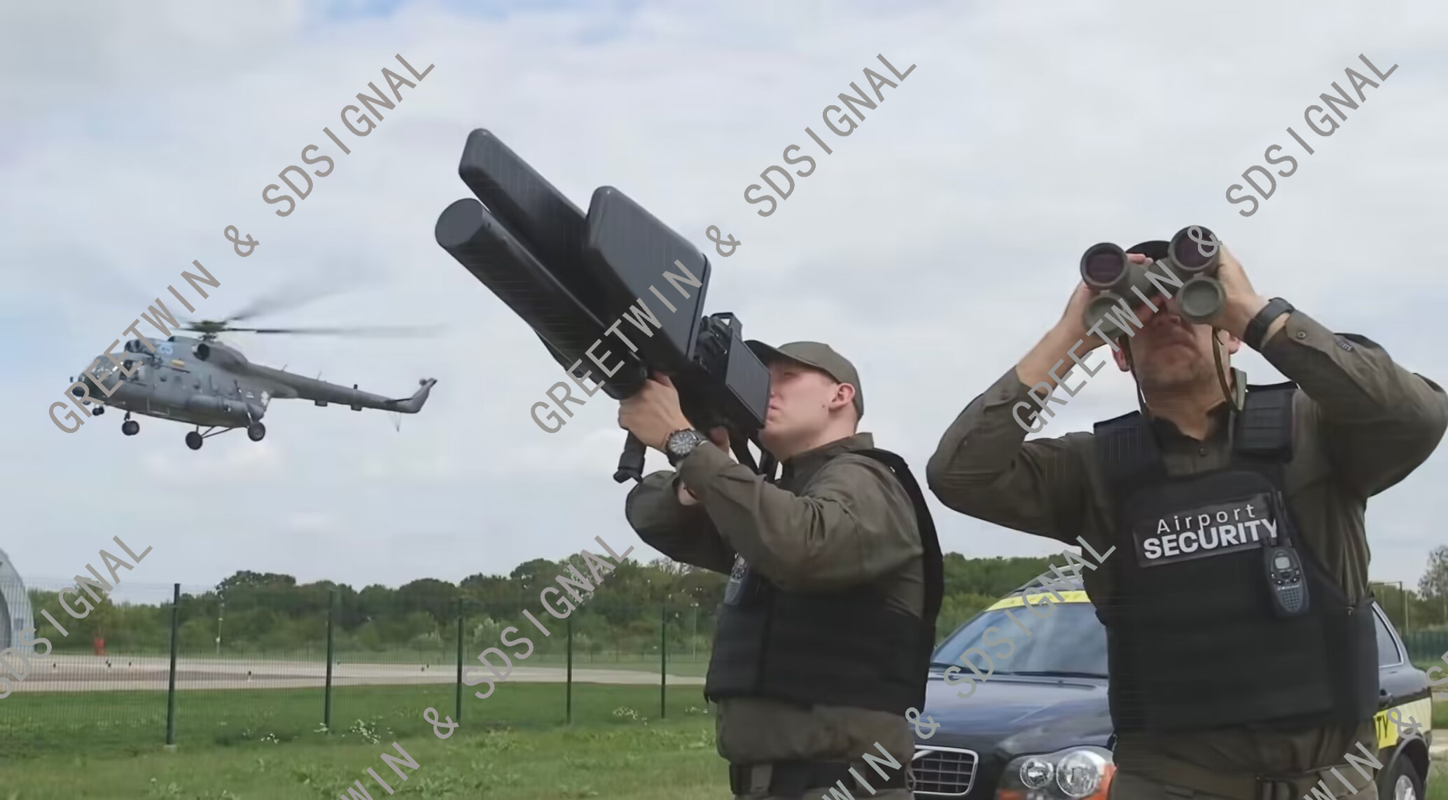 Anti Drone 2km Signal Jammer Gun WIFI 2.4G 5.8G GPS UAV Jammer