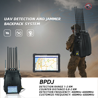 Mochila 400MHz-6000MHz 2 km de rango FPV Jammer de drones 1-2 km detector de señales de drones