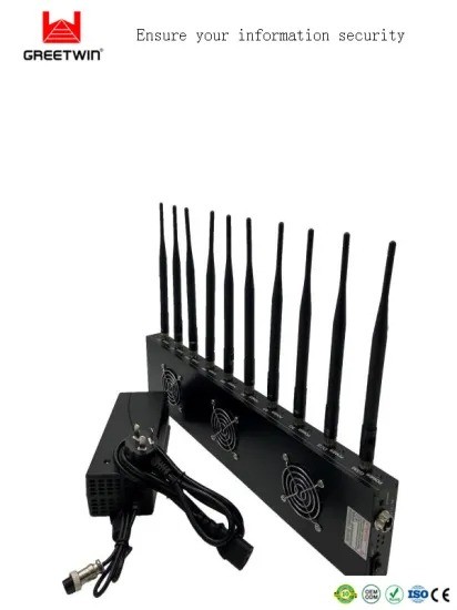 433 MHz WiFi Bluetooth señal GPS Jammer 10 canales 20 W