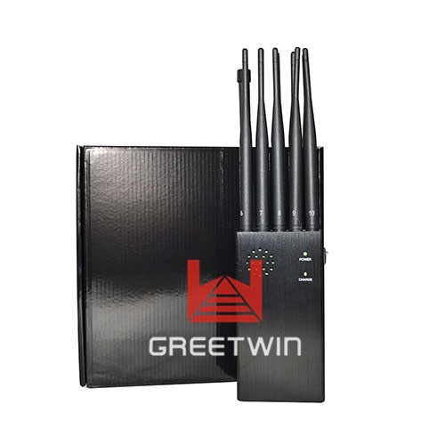 Bloque de emisión de señal de teléfono celular portátil 3G 4G 10 antenas más rango de interferencia de 2-20 metros