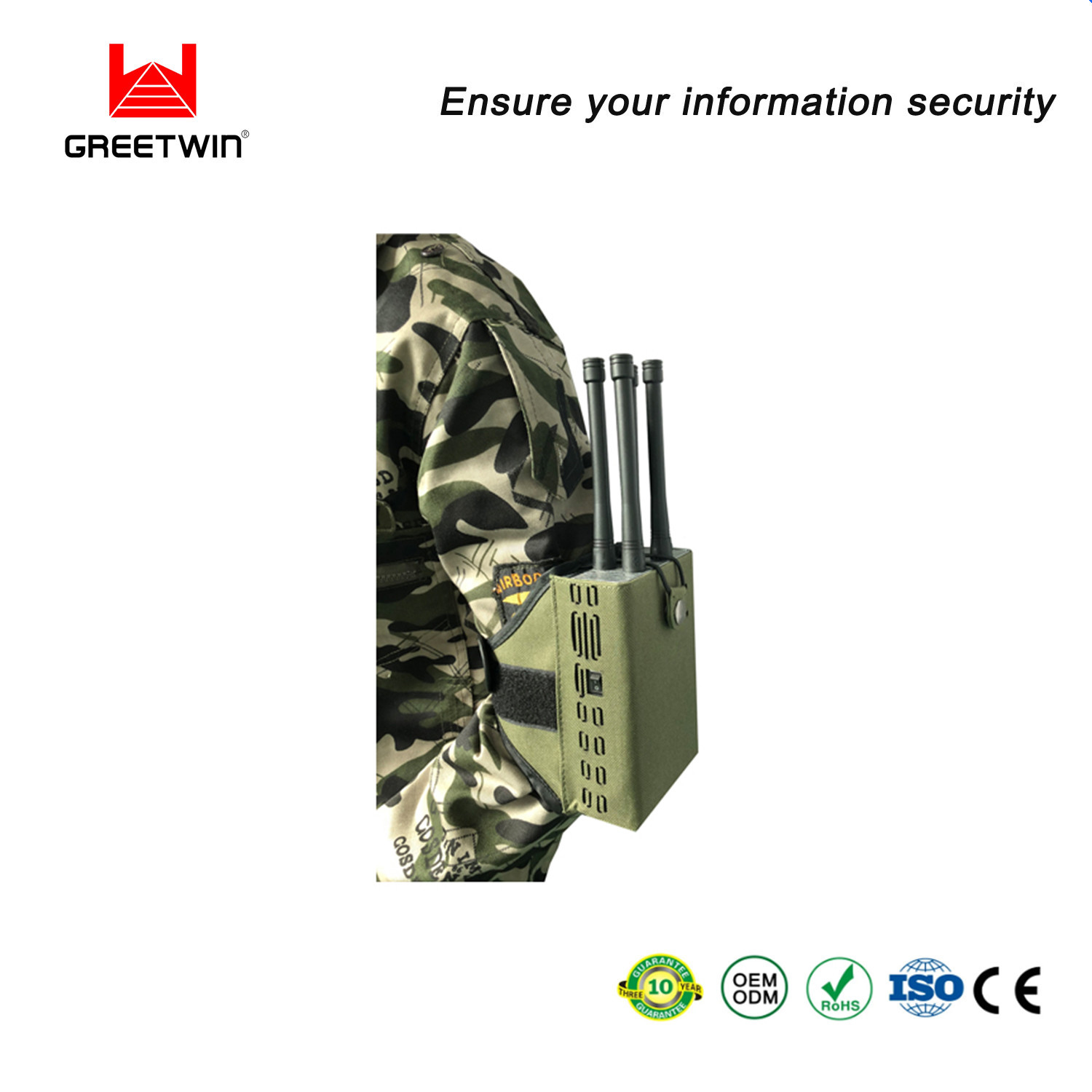 WiFi Bluetooth 20W señal GPS Jammer 4 canales 50m inalámbrico