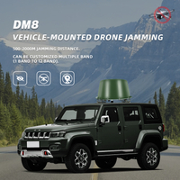 8 Band 400W Vehículo Dron Jammer Dispositivo Alta potencia anti FPV 2 km
