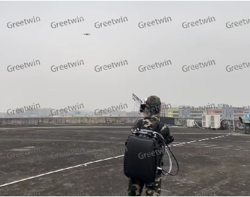 Conjunto de pistola direccional Anti Drone Manpack Jammer