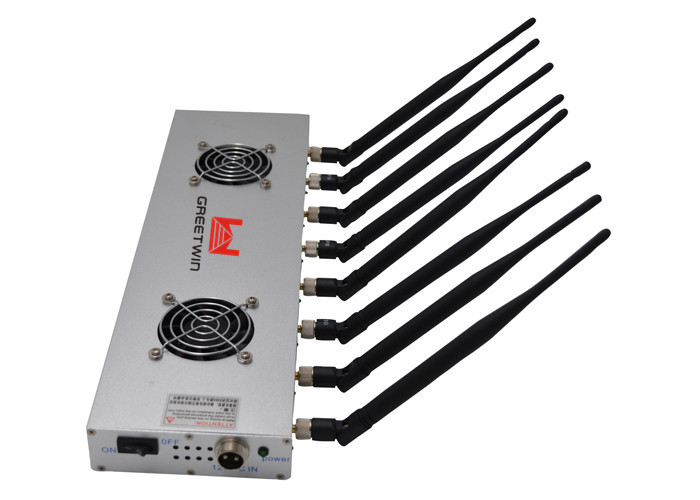 Dispositivo de interferencia de la señal del teléfono celular de 8 antenas LTE800 GSM900 3G2100 para las salas de conferencias