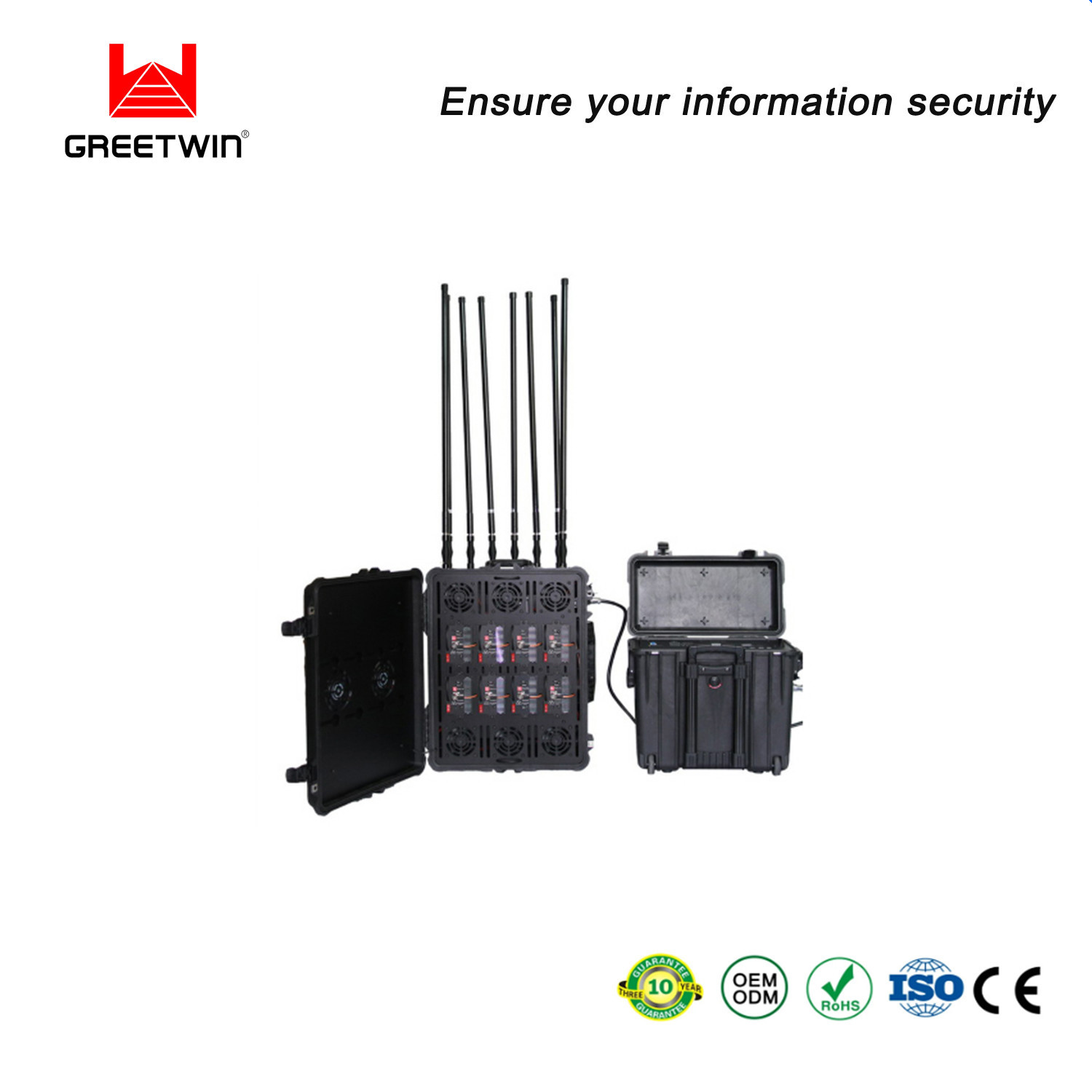 bloqueador de interferencia militar de la emisión ISO9001 50AH LiFePo4 de la señal del teléfono celular de 5G 720w