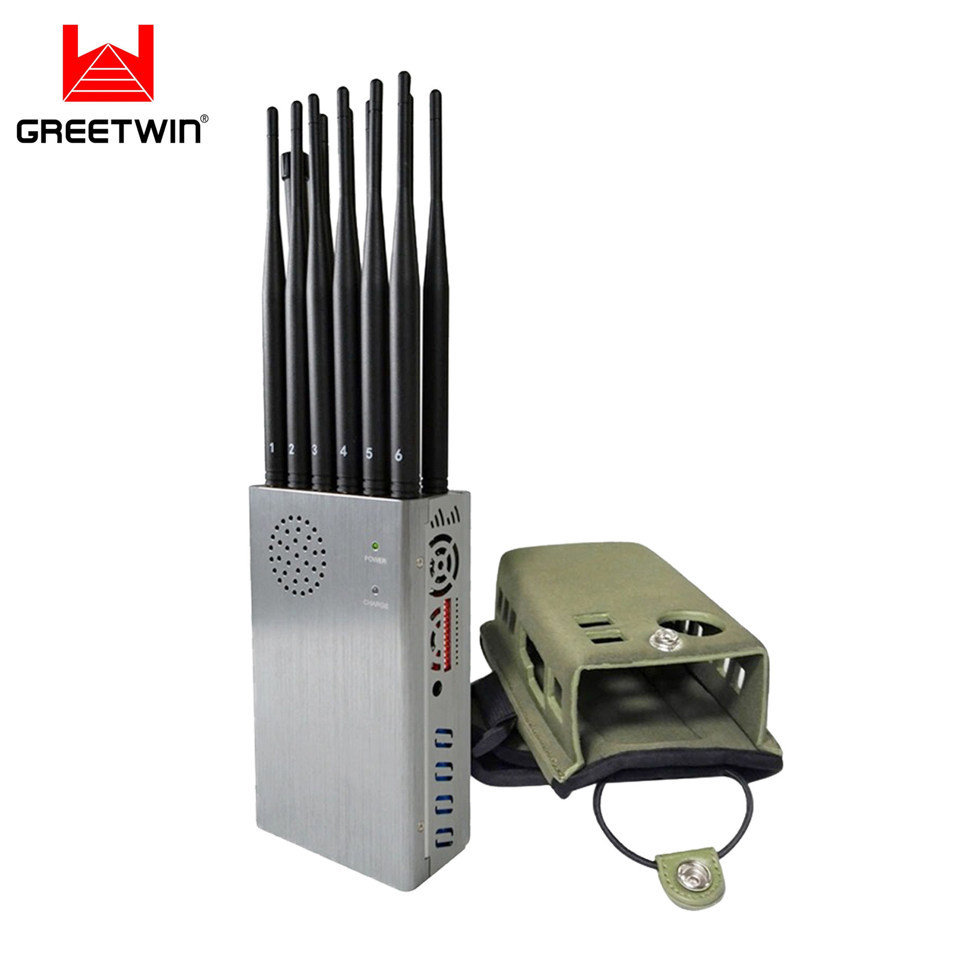 12 canales WiFi Lojack 20m 2.5dBi VHF UHF Signal Jammer