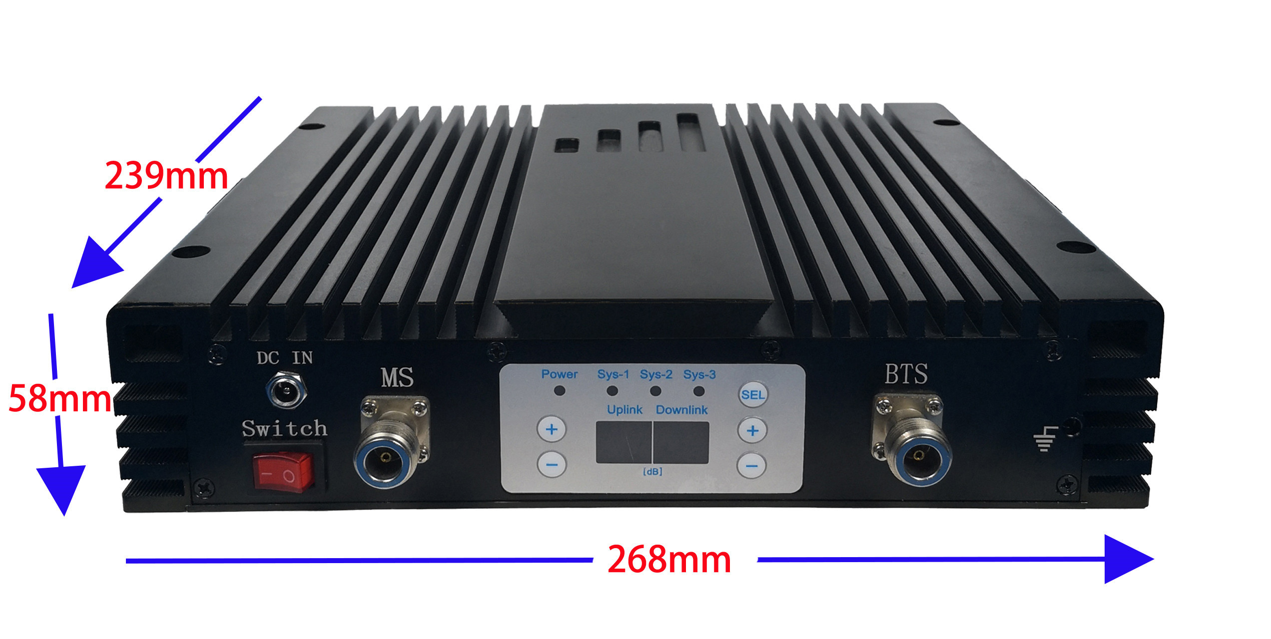Amplificador de señal móvil ajustable 1900MHz PCS1900 30dB ALC