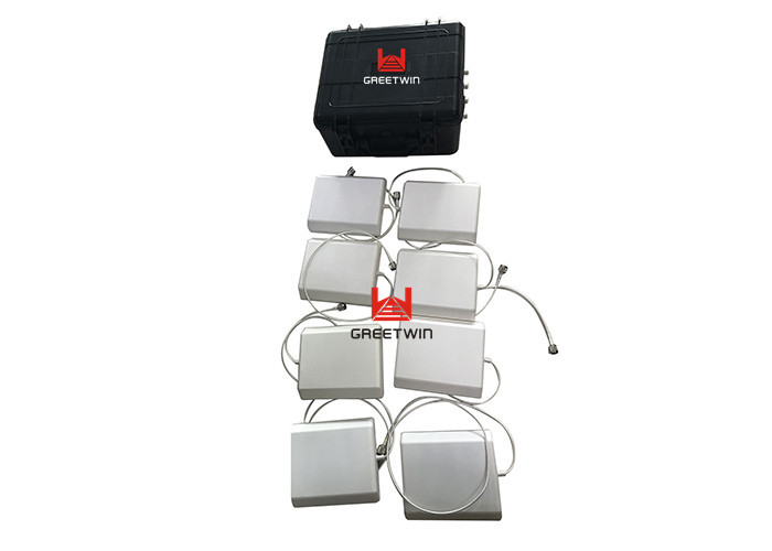 8 canales GPS, Lojack, 2G, 3G, 4G, WIFI, control Romote portátil Jammer de prisión