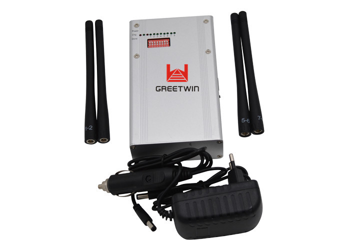 4 antenas atascan la emisión portátil de la señal de 8 bandas, codificador de la señal del teléfono para la privacidad personal