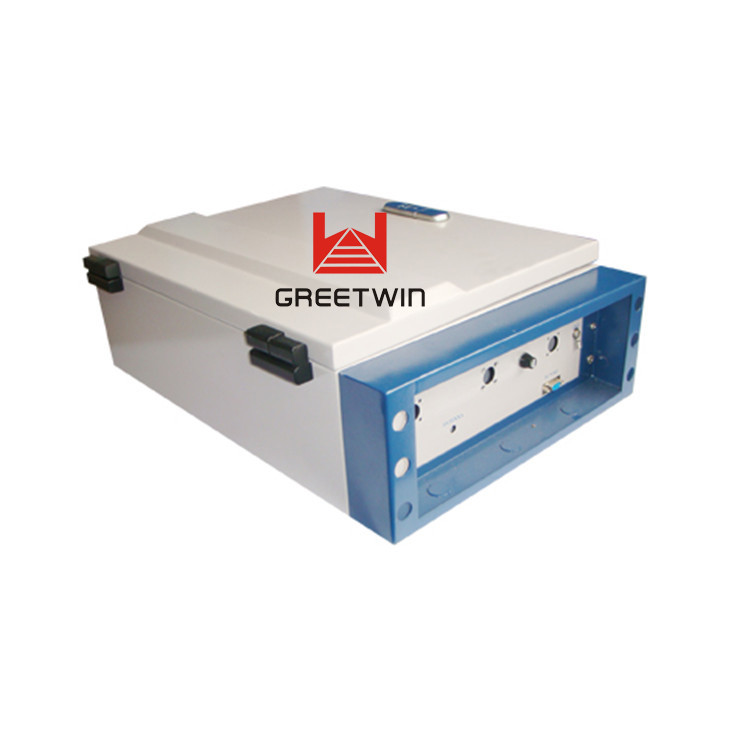 Amplificador de línea de alta potencia de doble banda 40dBm DCS1800MHz WCDMA2100MHz repetidor de señal de teléfono móvil para cobertura de 2000-3000m